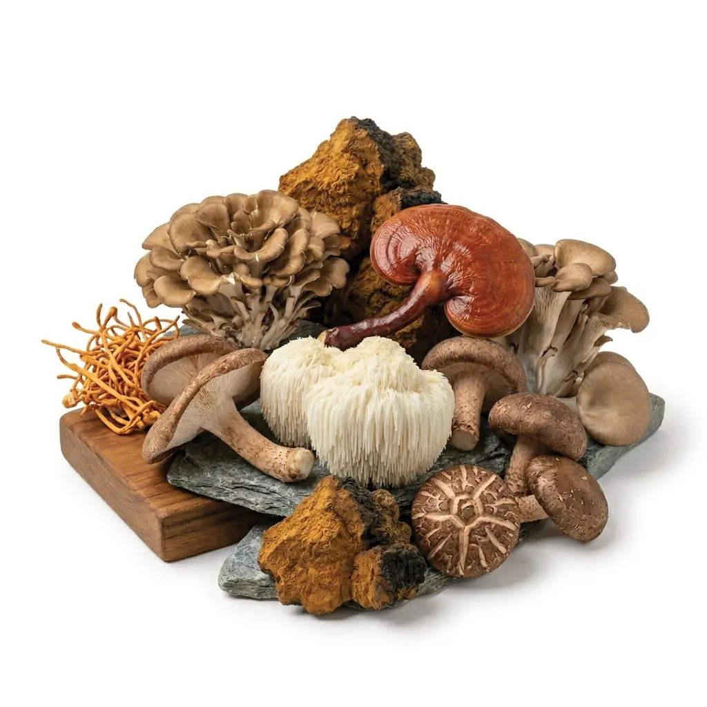 Herblabs – grzyby funkcjonalne: reishi, shiitake, cordyceps, soplówka jeżowata, maitake i chaga